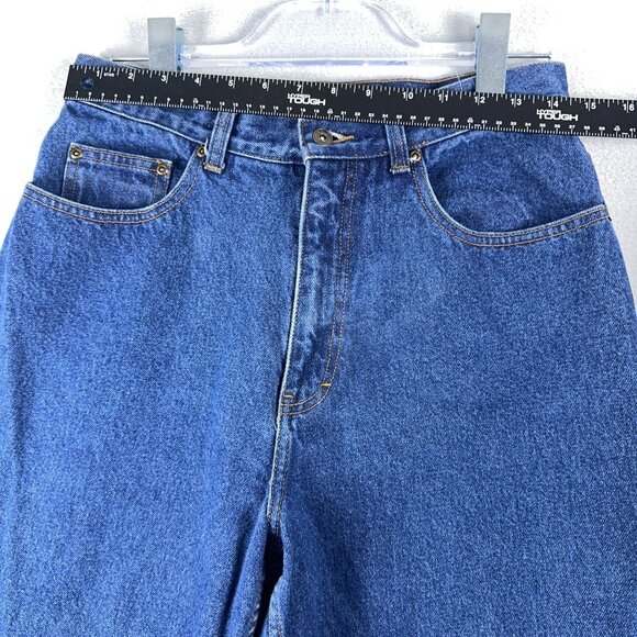 L.A. Blues Tapered Leg Jeans Classic 100% Cotton Women's Blue Size 12 Long - Picture 6 of 10